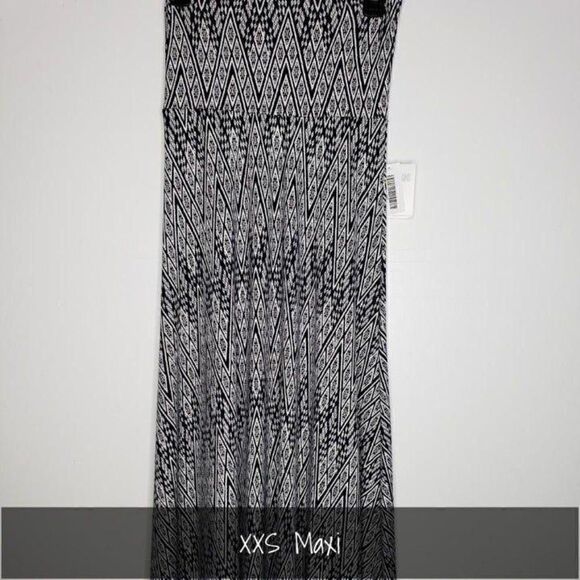 LuLaRoe Maxi Skirt XXS Black and White NWT - Picture 1 of 1